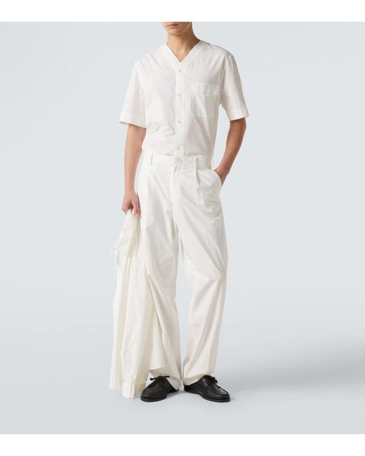 Auralee White Cotton Poplin Shirt for men