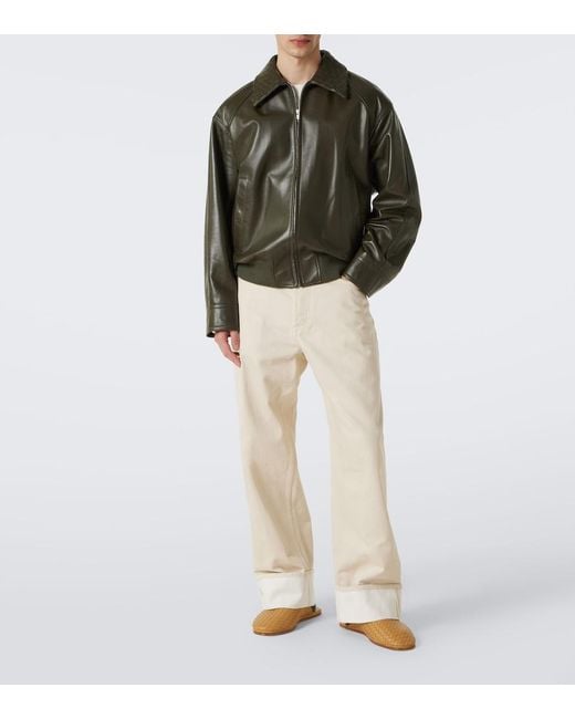Bottega Veneta Natural Sunday Intrecciato Leather Mules for men