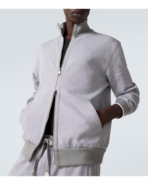 Brioni Gray Cotton-Blend Track Jacket for men