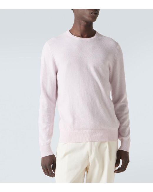 Allude Pink Cashmere Sweater for men