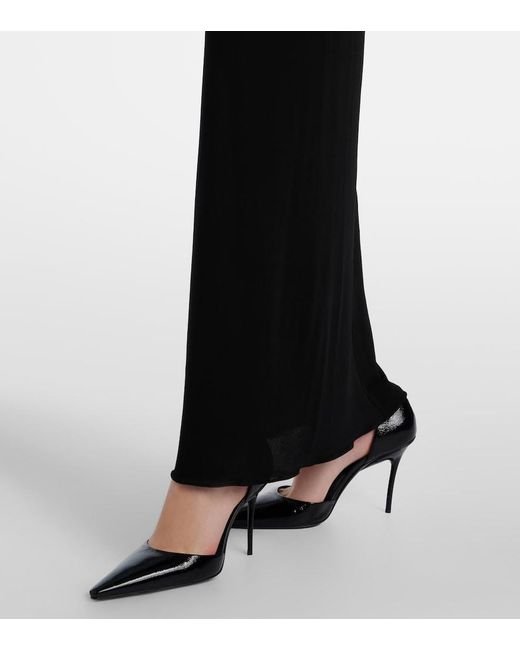 Alaïa Black Sheer Jersey Cocktail Dress