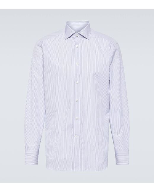Zegna White Trofeo Cotton Oxford Shirt for men