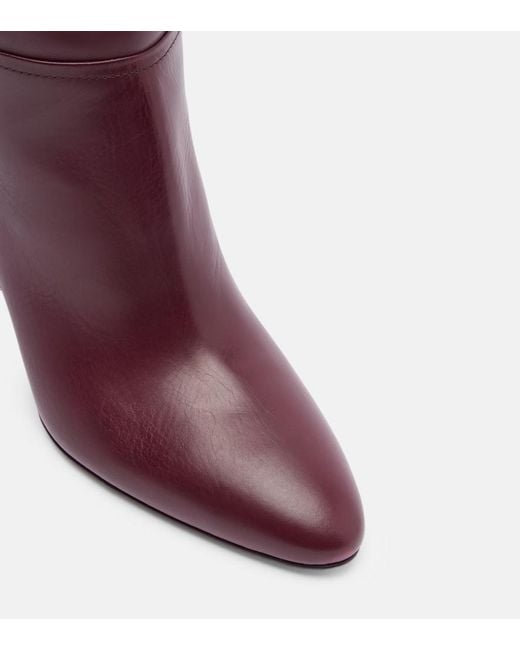 Paris Texas Purple Lavinia 75 Leather Knee-High Boots