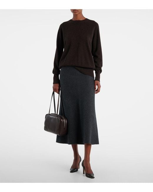 The Row Black Carla 80 Leather Pumps