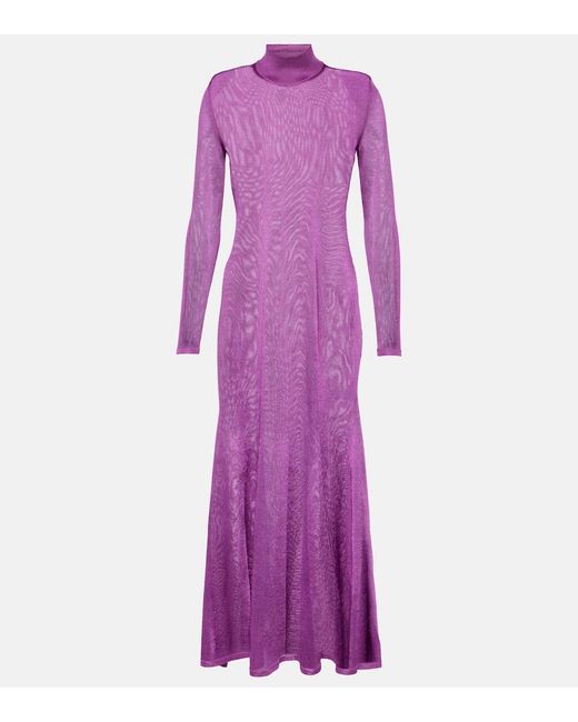 Tom Ford Purple Jersey Maxi Dress