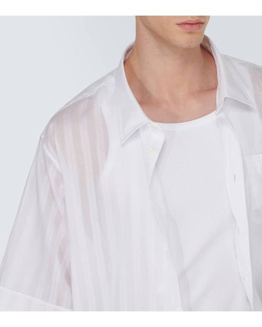 Camicia bowling in voile di cotone di Givenchy in White da Uomo