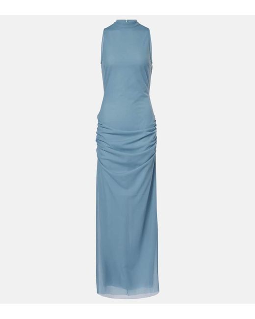Sir Blue Ruby Open-Back Semi-Sheer Cocktail Dress