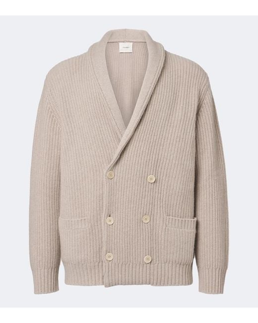 Lisa Yang Natural Lyle Double-Breasted Cashmere Cardigan for men