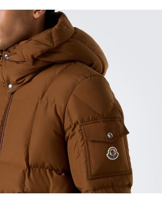 Moncler Brown Hooded Down Jacket for men
