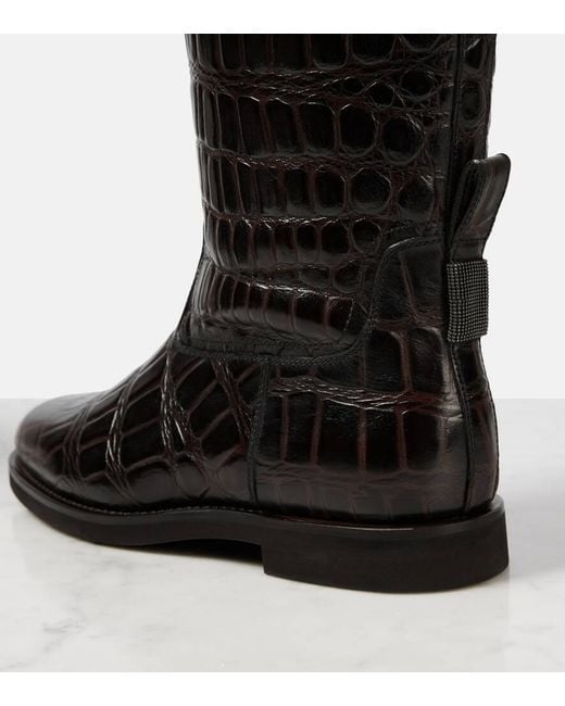Brunello Cucinelli Black Stiefel Aus Leder