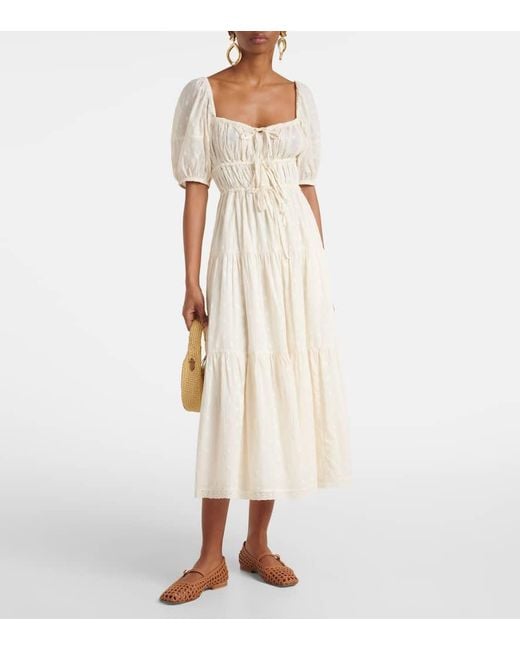 Ulla Johnson Natural Maxikleid Palma Aus Baumwolle