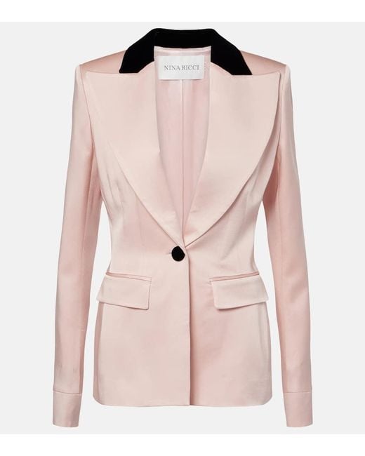 Nina Ricci Women's Pink Twill Blazer
