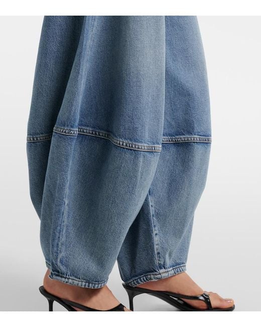 Agolde Blue Lantern Barrel-Leg Jeans