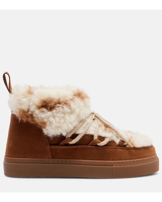 Inuikii Brown Teddy Low Suede Teddy Snow Boots