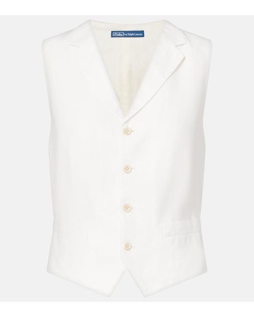 Chaleco De Algodon Polo Ralph Lauren de color White