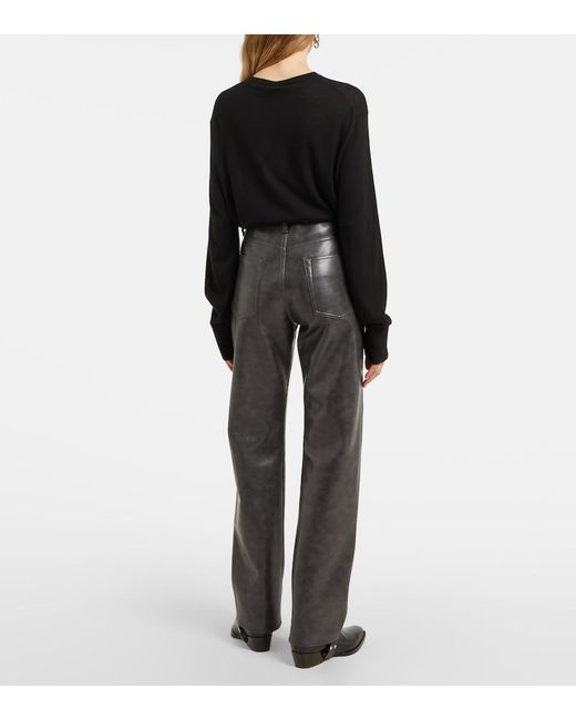 Agolde Gray Kelly High-Rise Pants