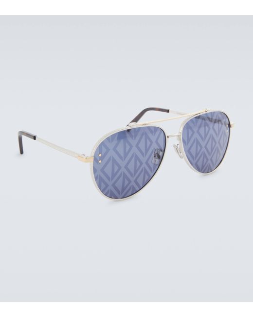 Dior Blue Cd Diamond A1u Aviator Sunglasses for men