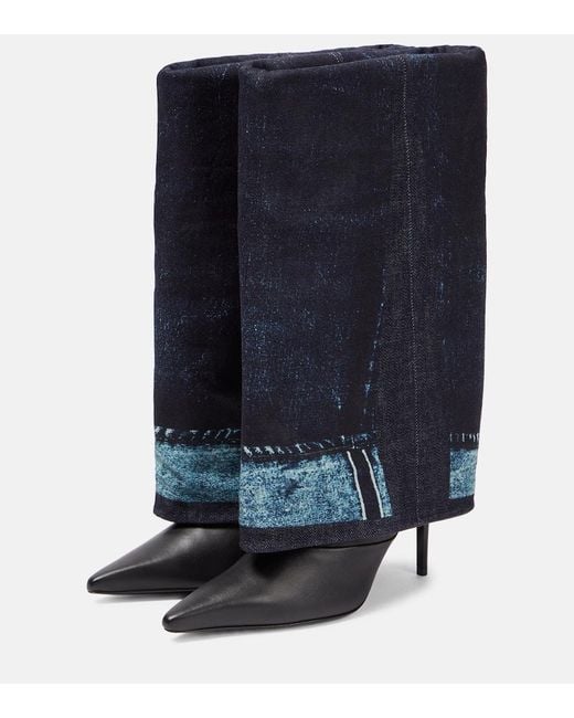 Botas altas con tacón de 90 mm de x Jean Paul Gaultier Jimmy Choo de color Blue