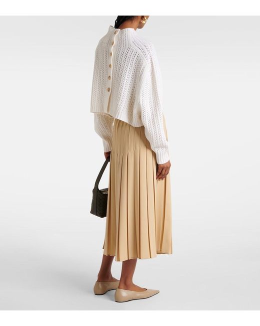 Max Mara White Hodeida Wool And Cashmere Sweater