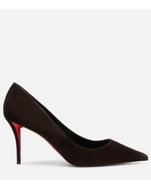 Christian Louboutin Black Miss Z 80 Suede Pumps
