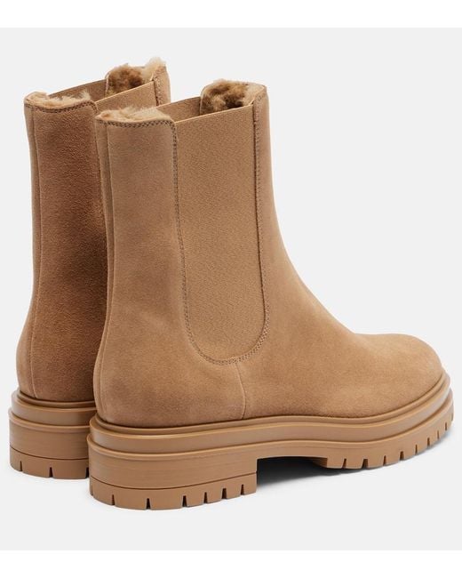 Gianvito Rossi Brown Chelsea Suede Ankle Boots