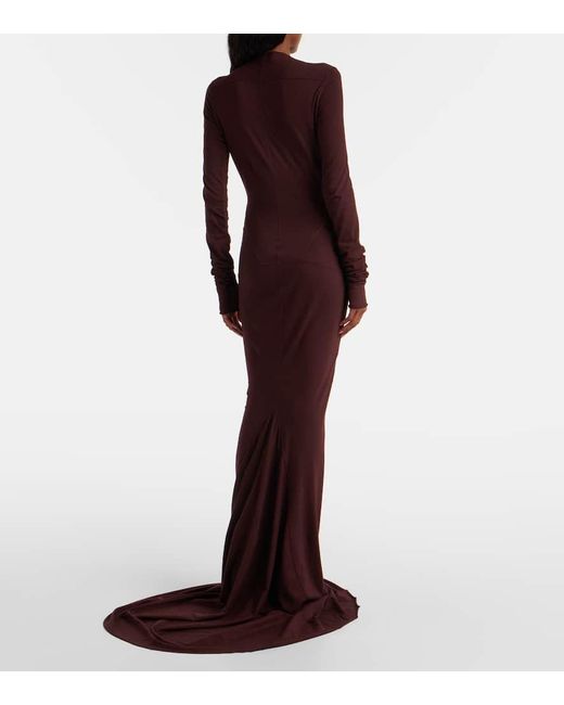 Rick Owens Purple Drkshdw Maxikleid Simple Edfu Aus Baumwoll-Jersey