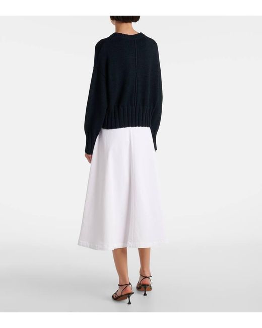 Altuzarra Blue Cardigan Liam Aus Einem Baumwollgemisch