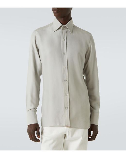 Tom Ford Gray Cotton Shirt for men