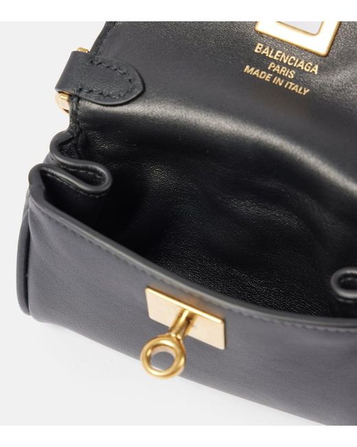 Balenciaga Blue Tote Rodeo Nano Aus Leder
