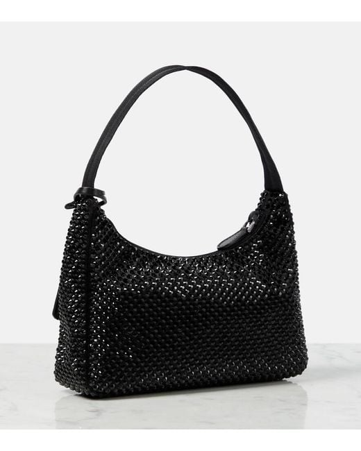 Prada Black Satin Mini-bag With Crystals