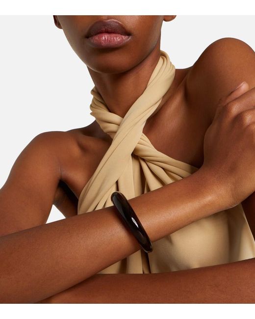 Totême  Brown Resin Cuff Bracelet