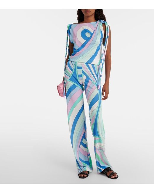 Emilio Pucci Blue Iride Top