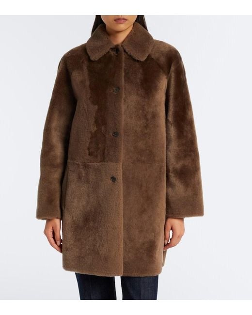 Ralph Lauren Brown Shearling Coat