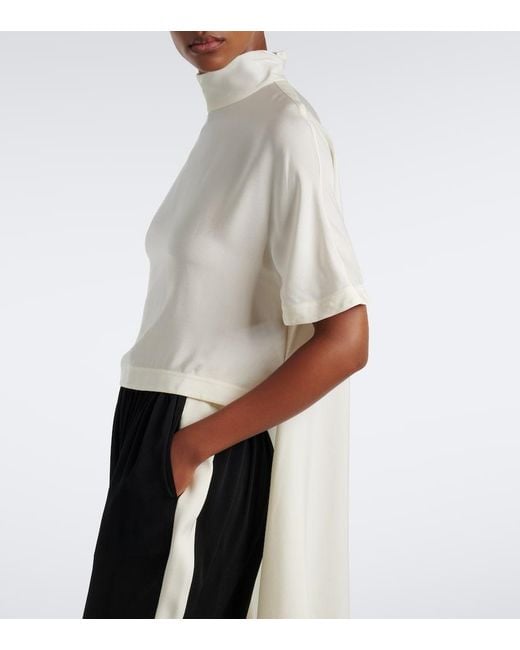 Alaïa White Asymmetric Cady Top