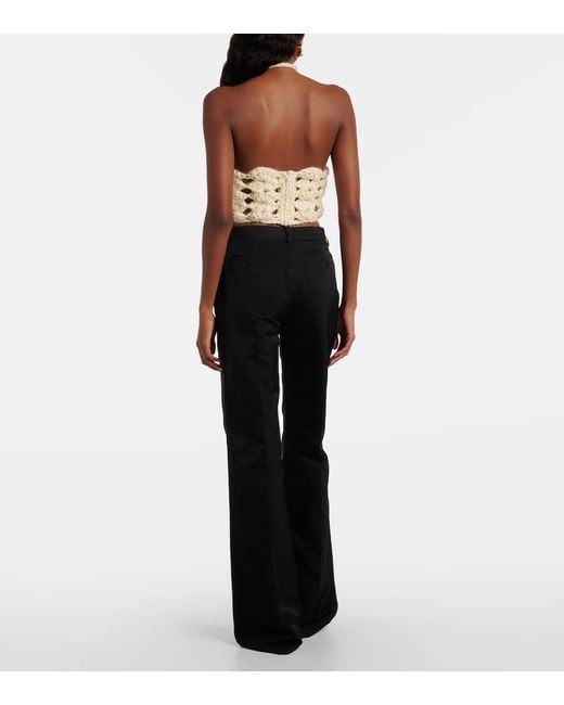 Top De Croche Con Cuello Halter Magda Butrym de color Natural