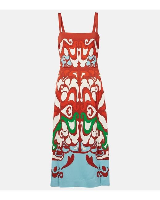LaDoubleJ Red Buy Me A Martini Satin Midi Dress