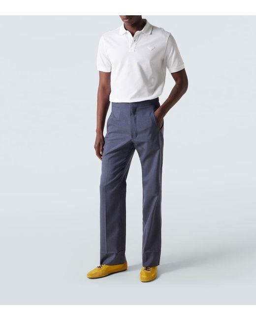 Prada White Logo Polo Shirt for men