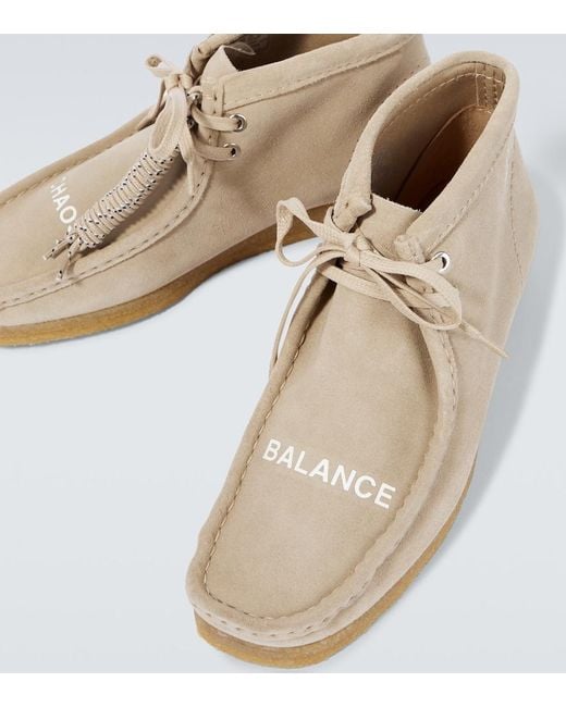 Clarks Natural X Undercover Wallabee Suede Boots for men