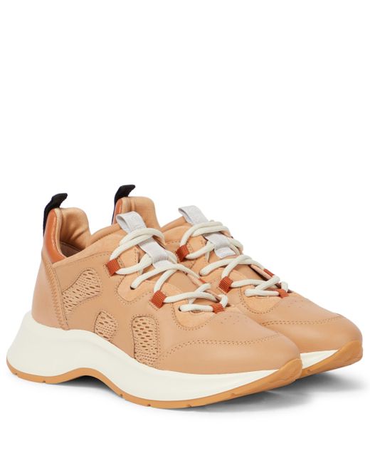 Hogan H585 Leather Sneakers in Beige (Natural) | Lyst