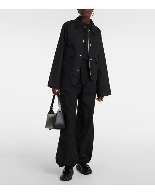 Wardrobe NYC Black High-Rise Cotton-Blend Wide-Leg Pants