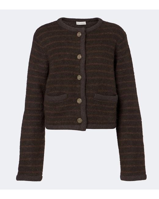 Altuzarra Black Mack Striped Wool-Blend Jacket