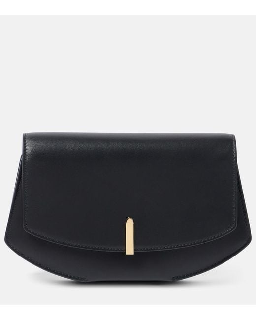 SAVETTE Black Florence Leather Clutch