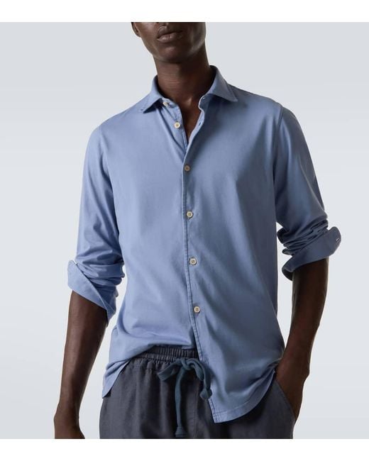 Camicia Jason di Fedeli in Blue da Uomo