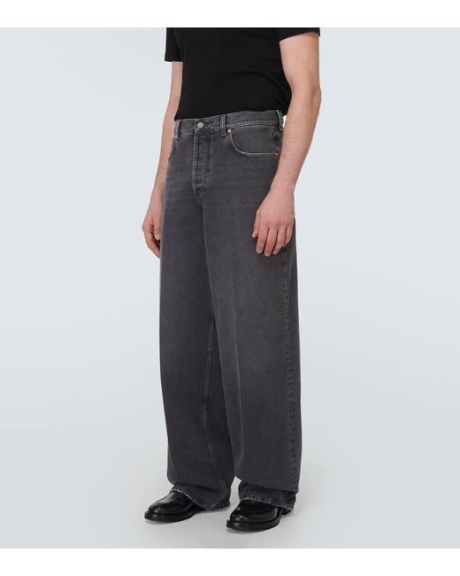 Valentino Gray High-rise Wide-leg Jeans for men