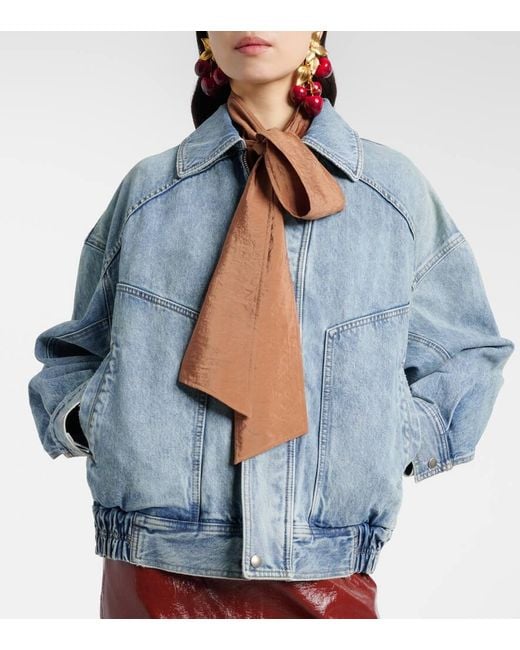 Saint Laurent Blue Denim Blouson Jacket