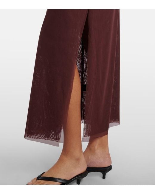 Sir Purple High-Rise Jersey Midi Skirt