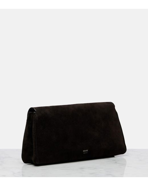 Khaite Black Clutch Audrey Aus Veloursleder