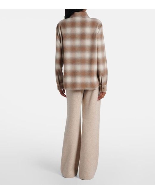 Camisa De Lana Y Cachemir A Cuadros Loro Piana de color Brown