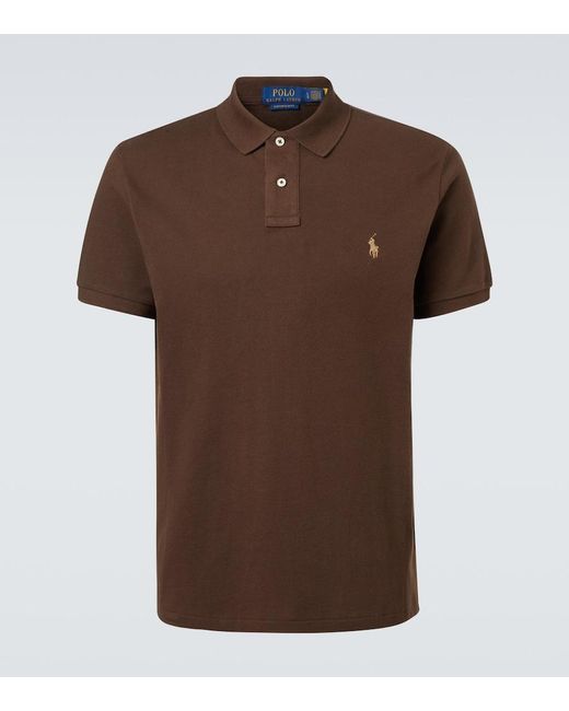 Polo Ralph Lauren Brown Cotton Pique Polo Shirt for men
