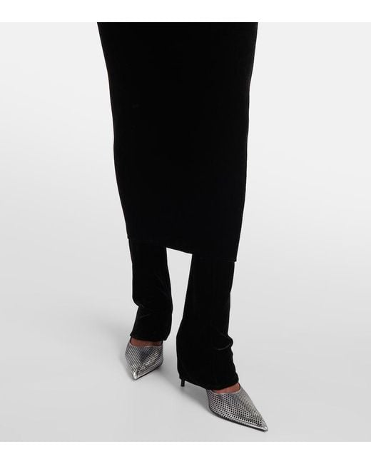 Alaïa Black Fluid Jersey Skirt Pants